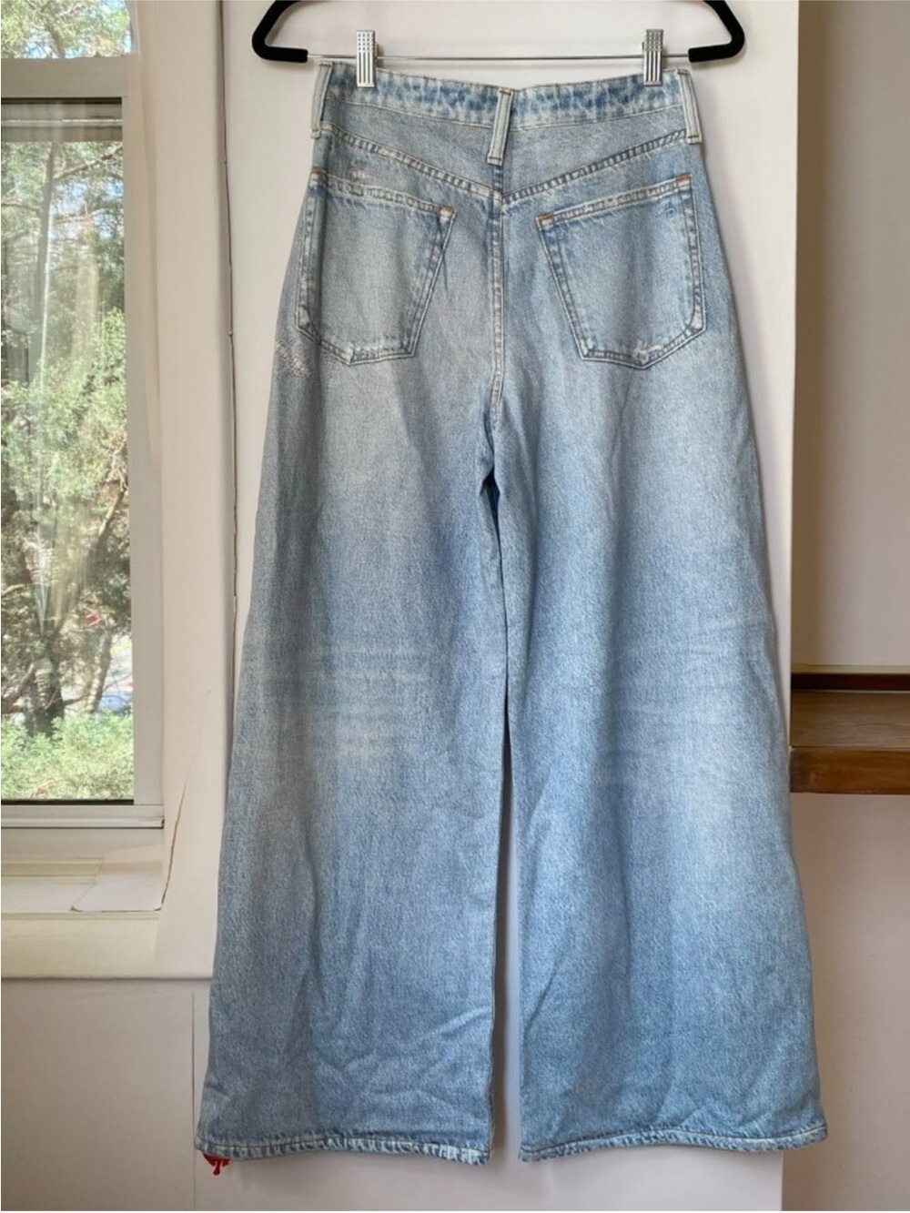 NWT Rag & Bone Miramar Sofie Wide-Leg Pants Sweatpant Jeans 26 Light Blue - Picture 12 of 15